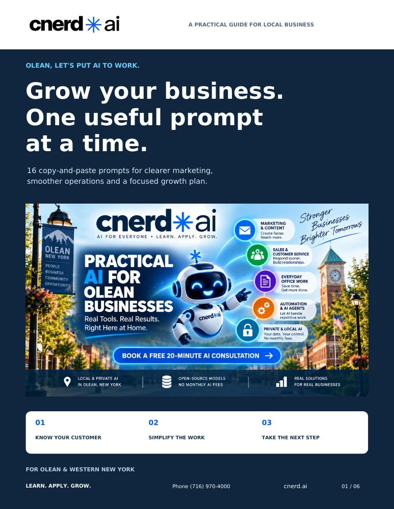 Olean AI Business Growth Prompt Guide: Grow your business. One useful prompt at a time.